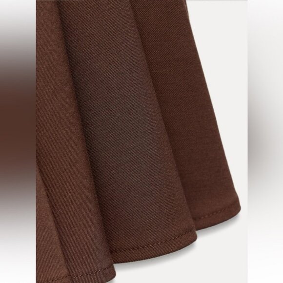 ZARA BOX PLEAT MINI DRESS - Picture 9 of 10